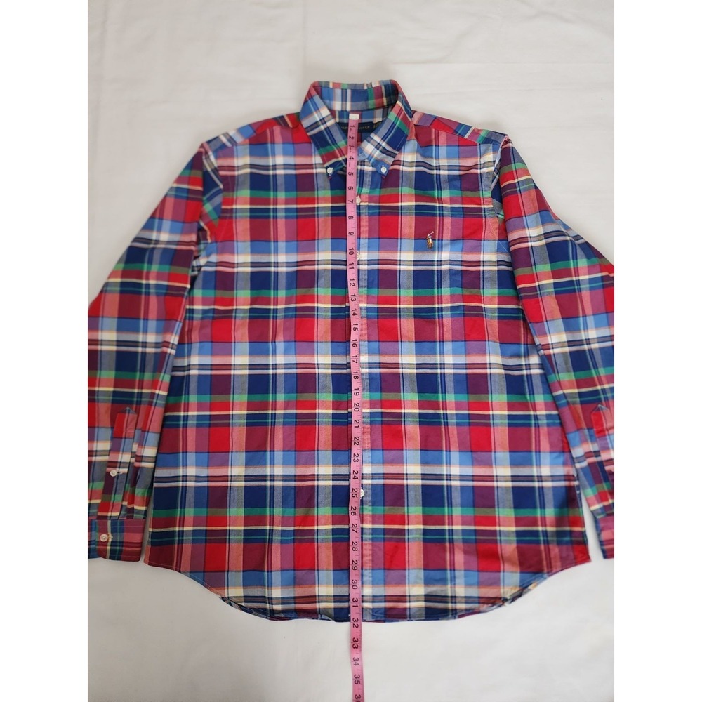 Ralph Lauren Men's Red/Multicolor Plaid Button-Up Long Sleeve Shirt Size XL/TG - Picture 16 of 16